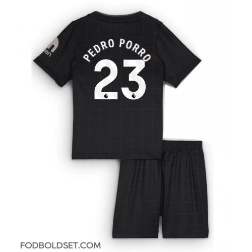 Tottenham Hotspur Pedro Porro #23 Udebane Trøje Børn 2025-26 Kortærmet (+ Korte bukser)